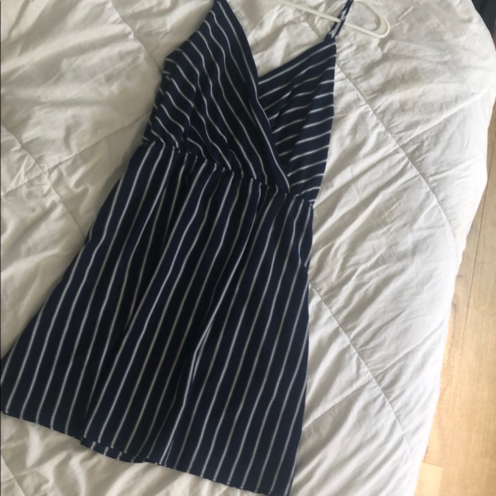 Striped Navy Blue Dress